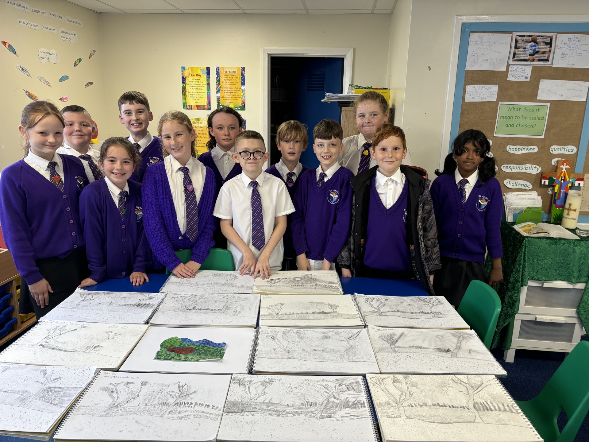 Van Gogh inspired artwork- Year 6